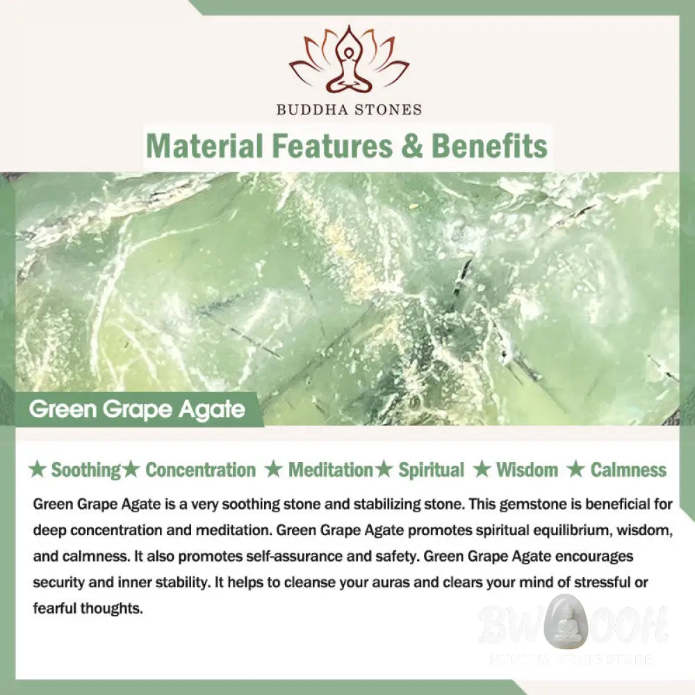 Buddha Stones Five Elements Various Agate Crystal Green Phantom Rutilated Quartz Green Grape Agate Malachite Luck