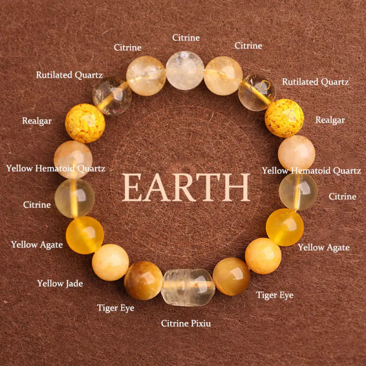 Buddha Stones Five Elements Various Agate Crystal Green Strawberry Quartz Moss Agate Green Phantom Luck Bracelet