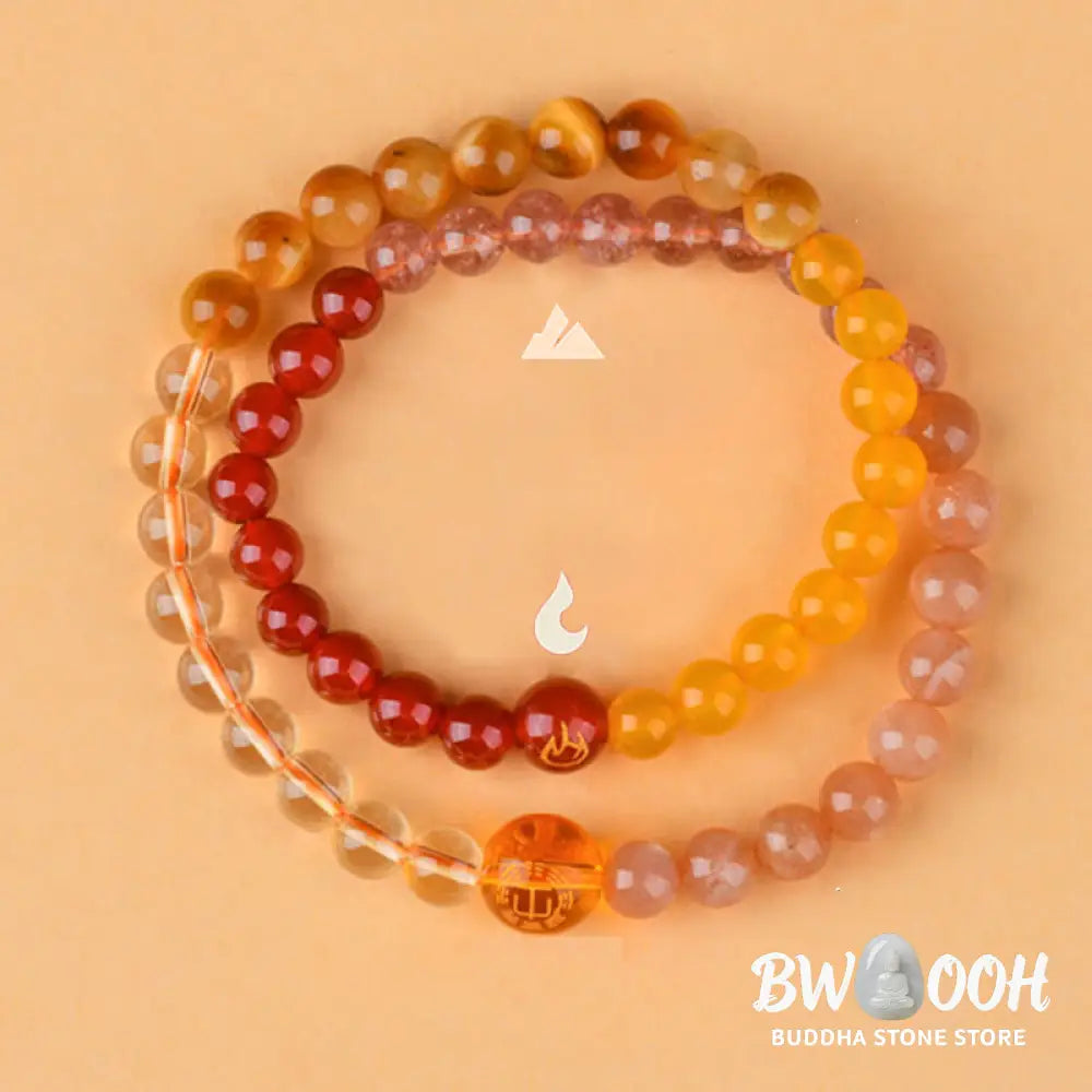 Buddha Stones Five Elements Various Agate Crystal Pearl Black Onyx White Agate White Crystal Luck Bracelet - BWOOOH