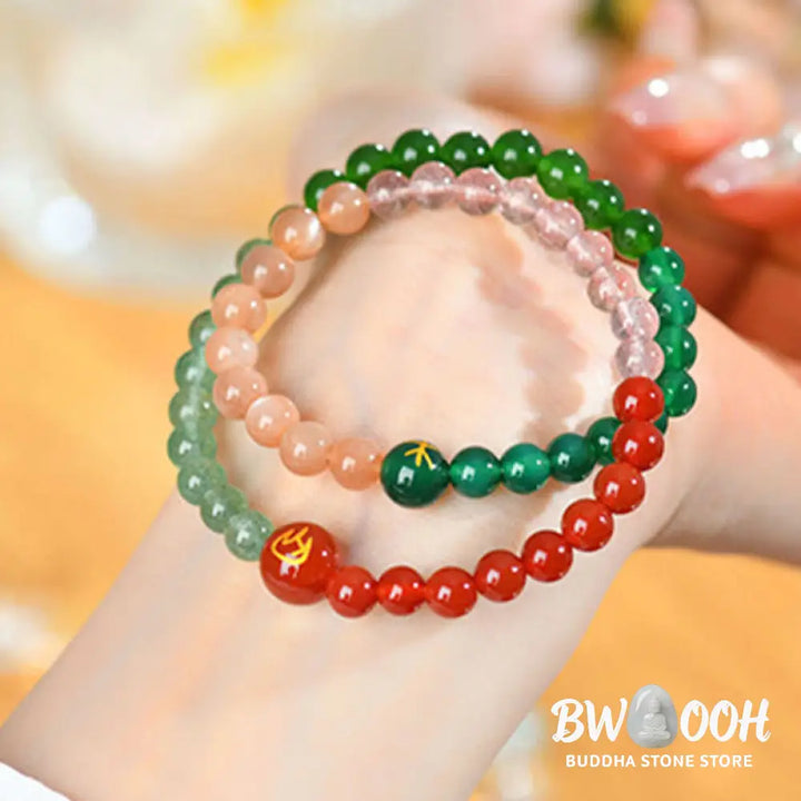 Buddha Stones Five Elements Various Agate Crystal Pearl Black Onyx White Agate White Crystal Luck Bracelet - BWOOOH