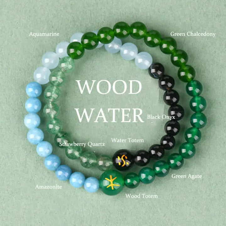 Buddha Stones Five Elements Various Agate Crystal Pearl Black Onyx White Agate White Crystal Luck Bracelet - BWOOOH
