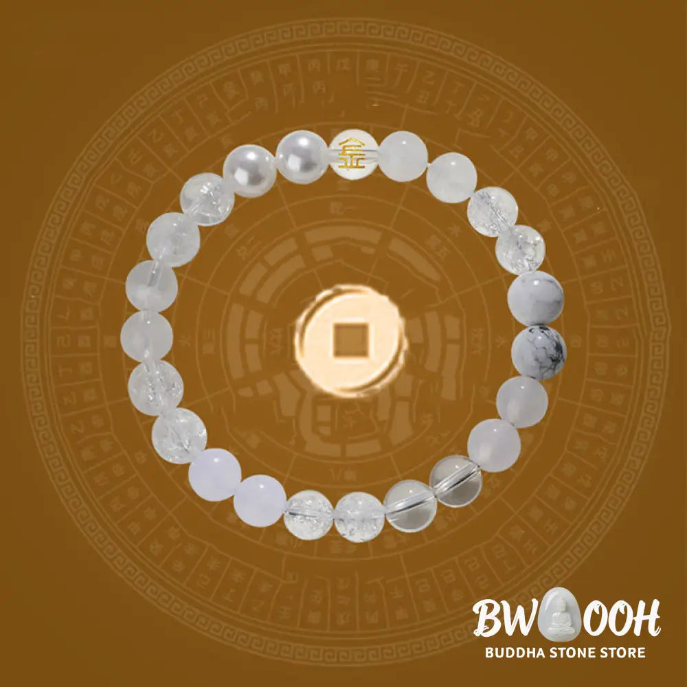 Buddha Stones Five Elements Various Agate Crystal Rutilated Quartz Tiger Eye Yellow Agate Citrine Luck Bracelet