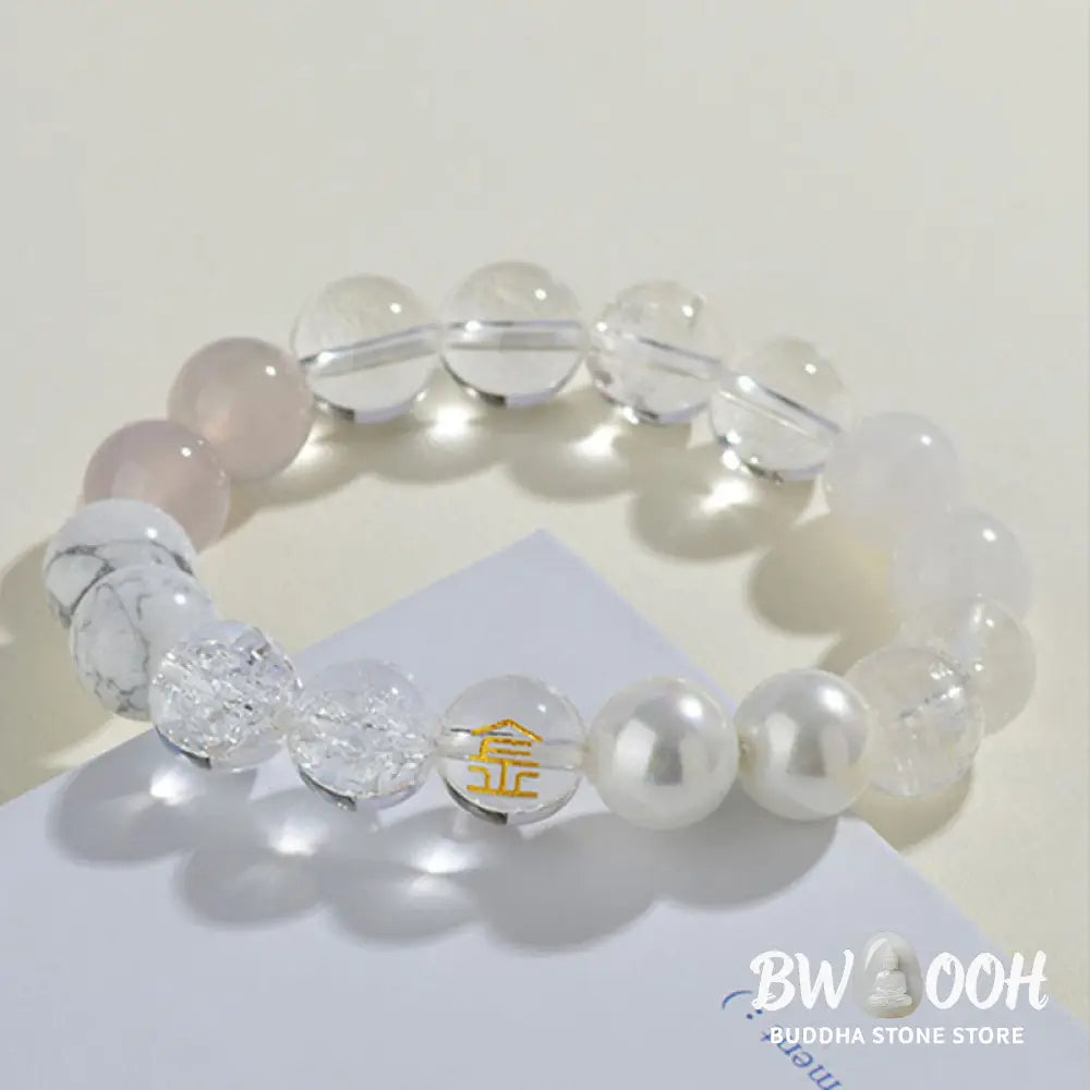 Buddha Stones Five Elements Various Agate Crystal Rutilated Quartz Tiger Eye Yellow Agate Citrine Luck Bracelet