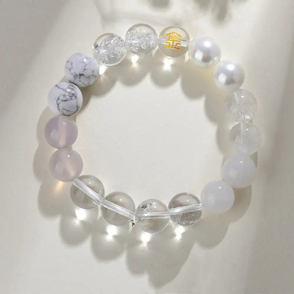 Buddha Stones Five Elements Various Agate Crystal Rutilated Quartz Tiger Eye Yellow Agate Citrine Luck Bracelet