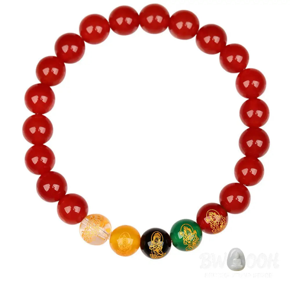 Buddha Stones Five Elements Various Agate Jambhala Luck Bracelet - BWOOOH - Bracelet