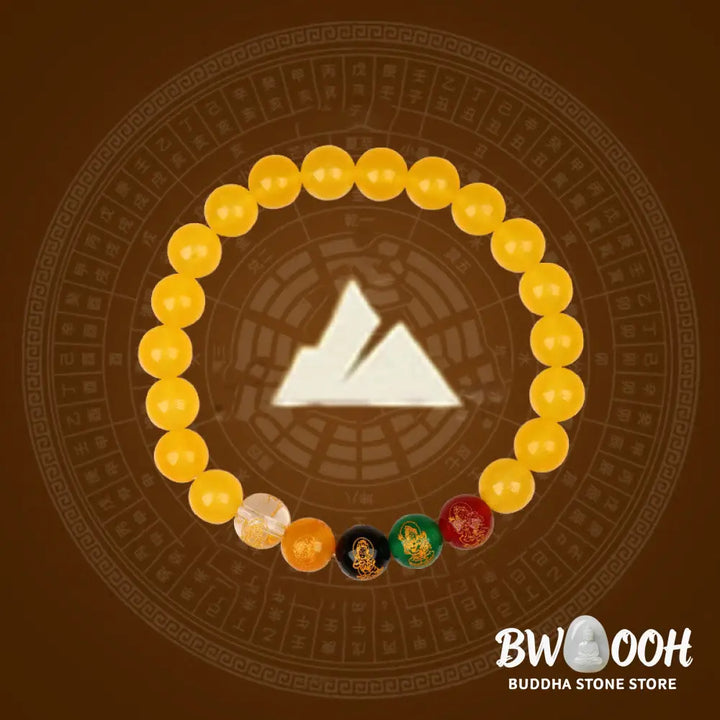 Buddha Stones Five Elements Various Agate Jambhala Luck Bracelet - BWOOOH - Bracelet