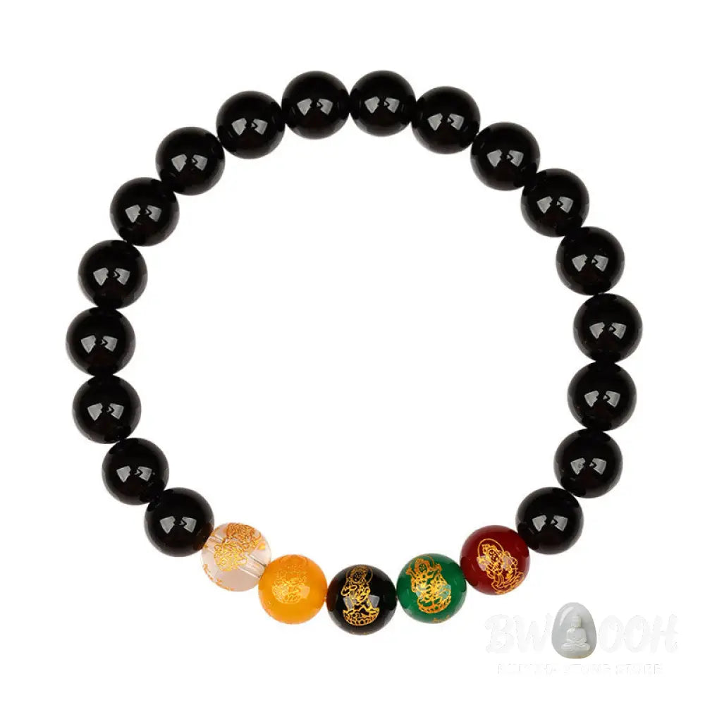 Buddha Stones Five Elements Various Agate Jambhala Luck Bracelet - BWOOOH - Bracelet