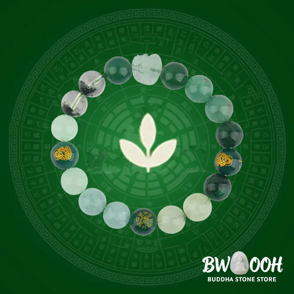 Buddha Stones Five Elements Various Crystal Agate Pixiu Wealth Bracelet - BWOOOH - Bracelet