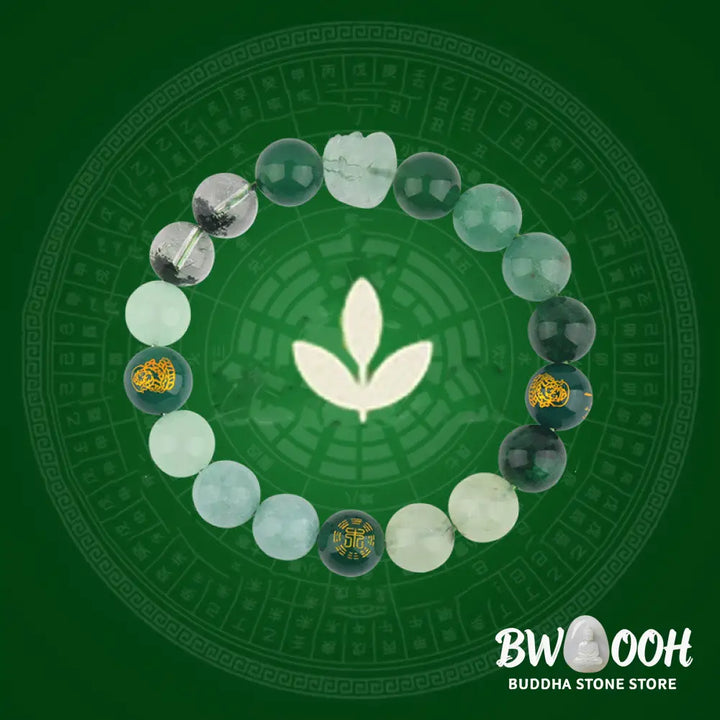 Buddha Stones Five Elements Various Crystal Agate Pixiu Wealth Bracelet - BWOOOH - Bracelet