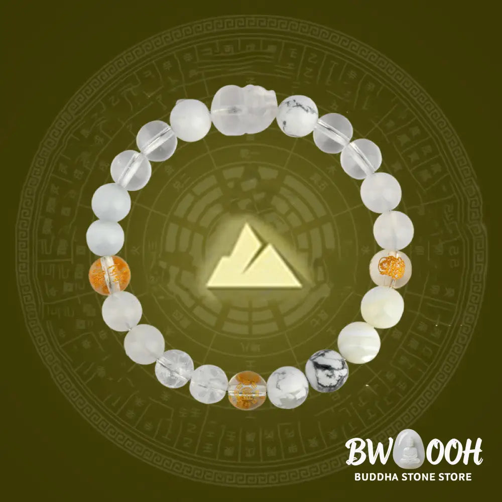 Buddha Stones Five Elements Various Crystal Agate Pixiu Wealth Bracelet - BWOOOH - Bracelet