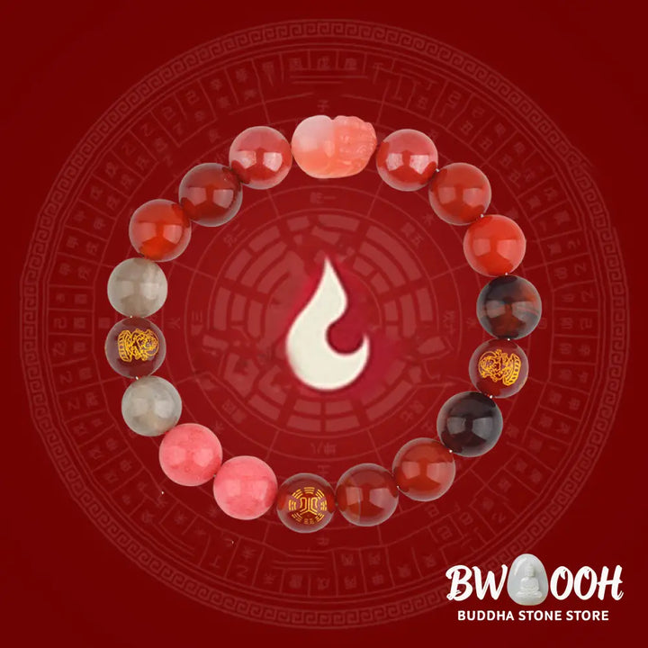 Buddha Stones Five Elements Various Crystal Agate Pixiu Wealth Bracelet - BWOOOH - Bracelet