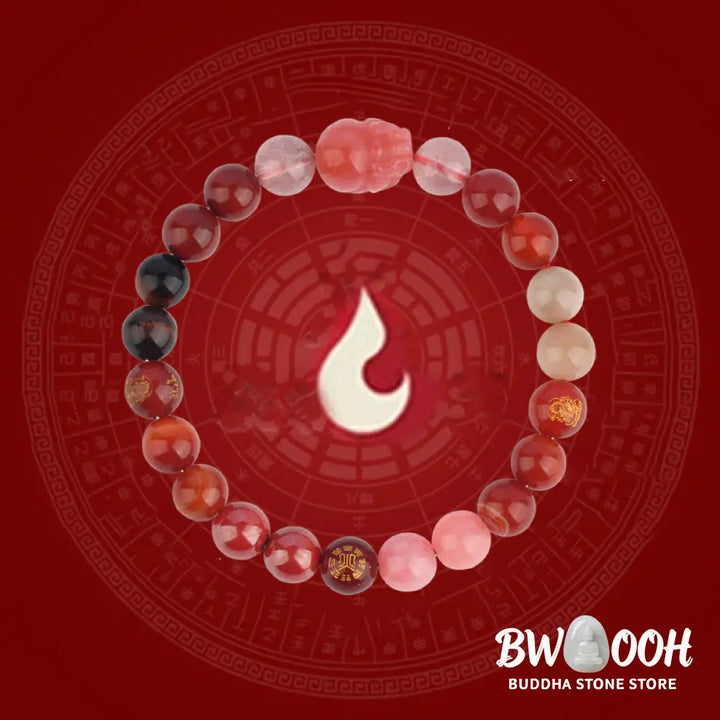 Buddha Stones Five Elements Various Crystal Agate Pixiu Wealth Bracelet - BWOOOH - Bracelet