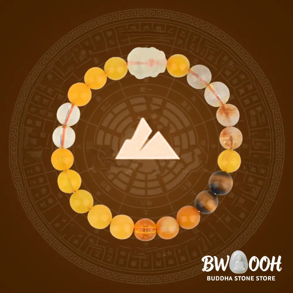 Buddha Stones Five Elements Various Crystal Agate Pixiu Wealth Bracelet - BWOOOH - Bracelet