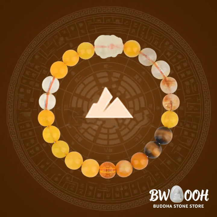 Buddha Stones Five Elements Various Crystal Agate Pixiu Wealth Bracelet - BWOOOH - Bracelet