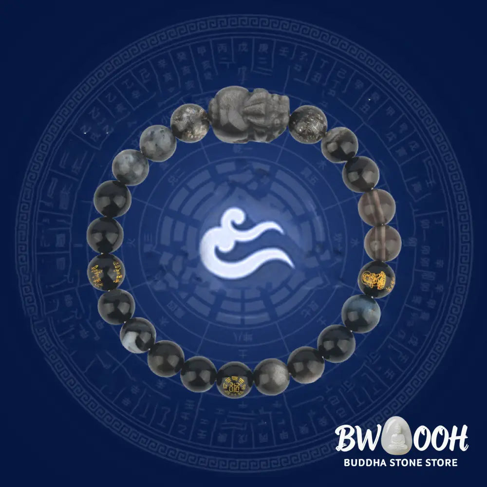 Buddha Stones Five Elements Various Crystal Agate Pixiu Wealth Bracelet - BWOOOH - Bracelet