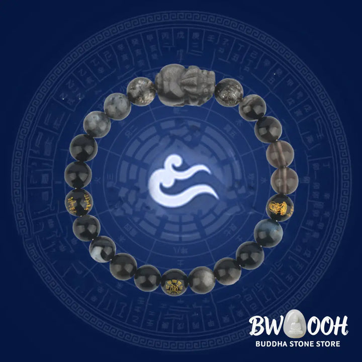 Buddha Stones Five Elements Various Crystal Agate Pixiu Wealth Bracelet - BWOOOH - Bracelet
