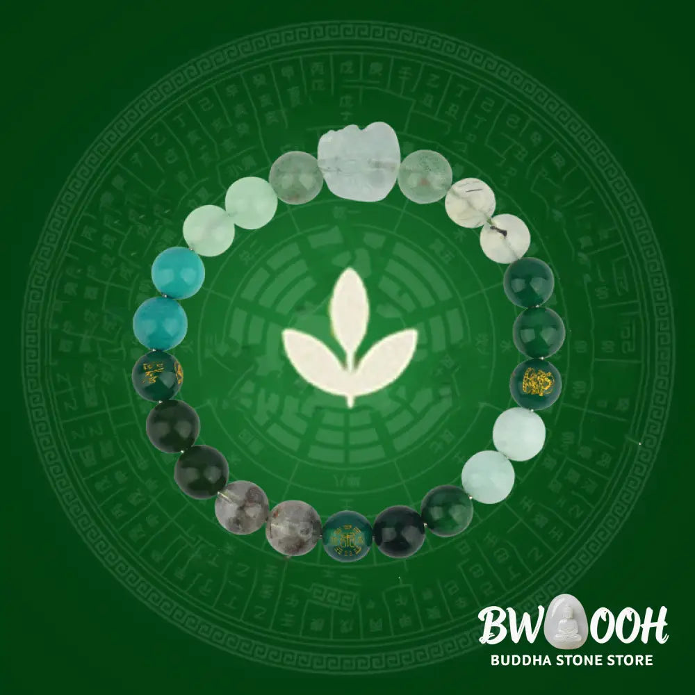 Buddha Stones Five Elements Various Crystal Agate Pixiu Wealth Bracelet - BWOOOH - Bracelet