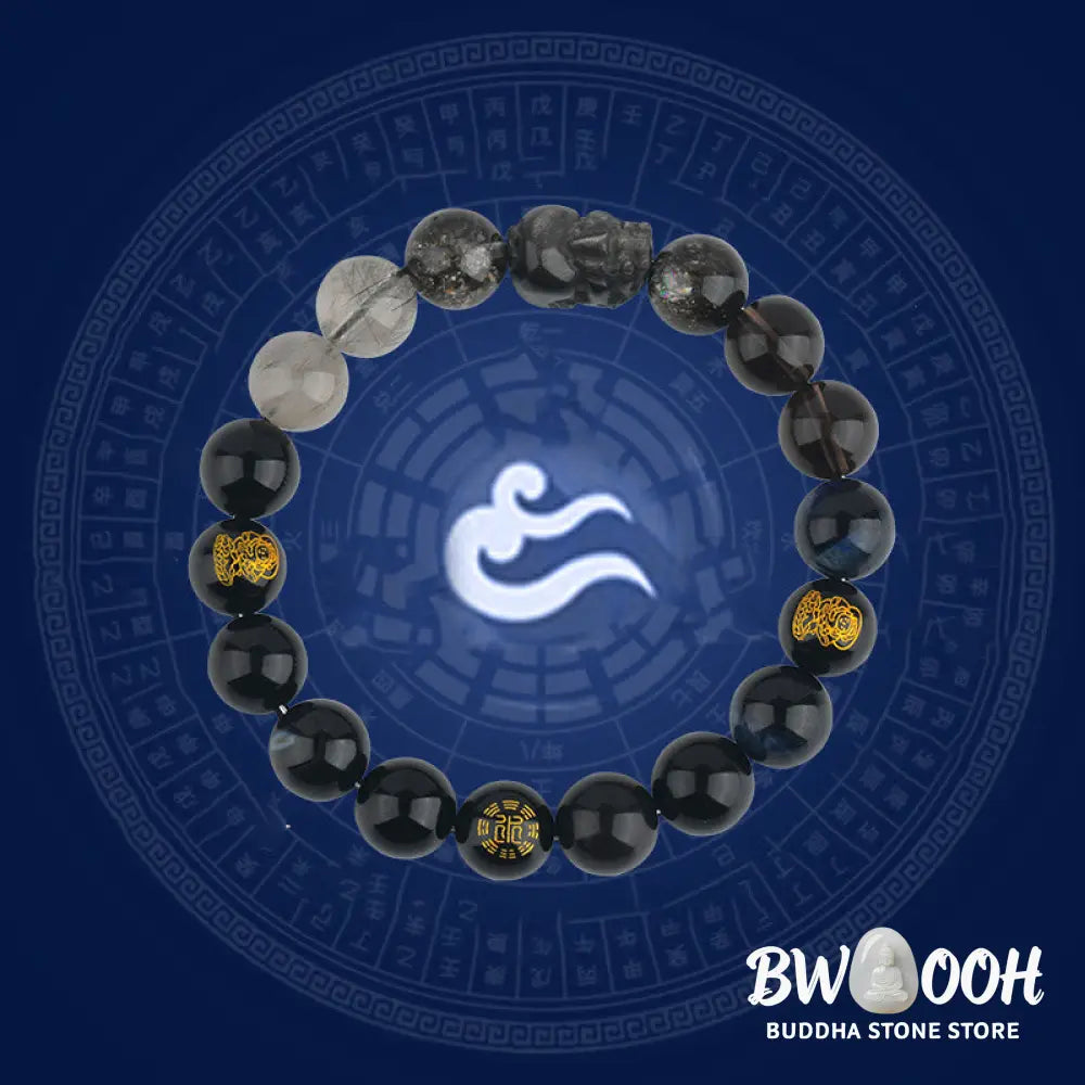 Buddha Stones Five Elements Various Crystal Agate Pixiu Wealth Bracelet - BWOOOH - Bracelet