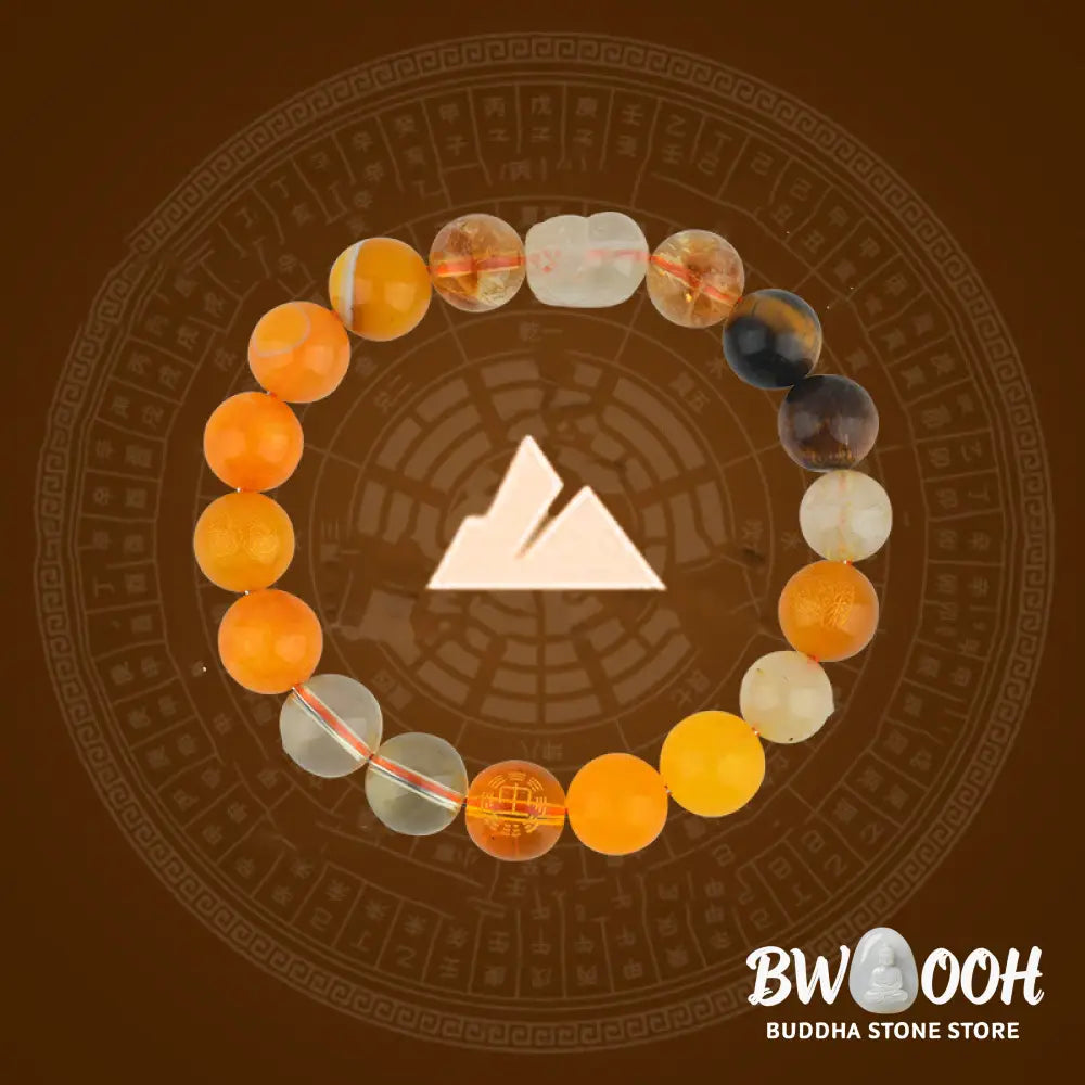 Buddha Stones Five Elements Various Crystal Agate Pixiu Wealth Bracelet - BWOOOH - Bracelet