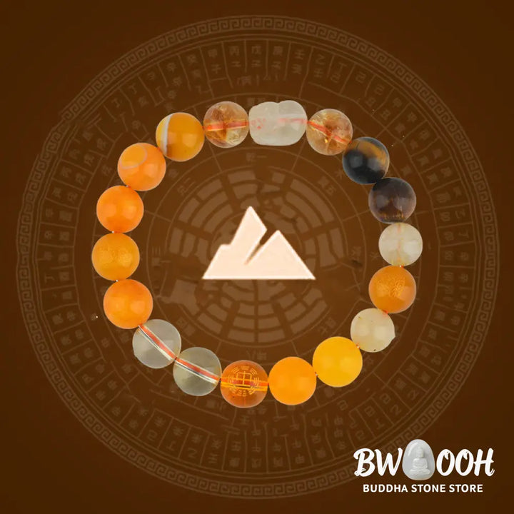 Buddha Stones Five Elements Various Crystal Agate Pixiu Wealth Bracelet - BWOOOH - Bracelet