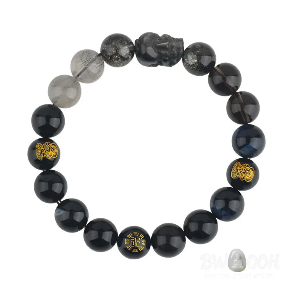 Buddha Stones Five Elements Various Crystal Agate Pixiu Wealth Bracelet - BWOOOH - Bracelet