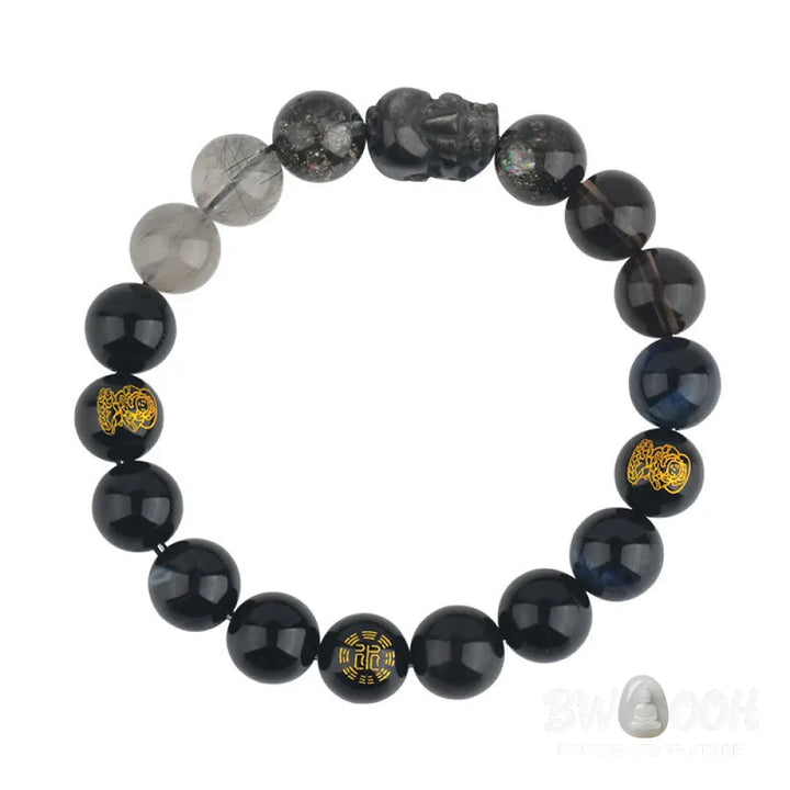 Buddha Stones Five Elements Various Crystal Agate Pixiu Wealth Bracelet - BWOOOH - Bracelet