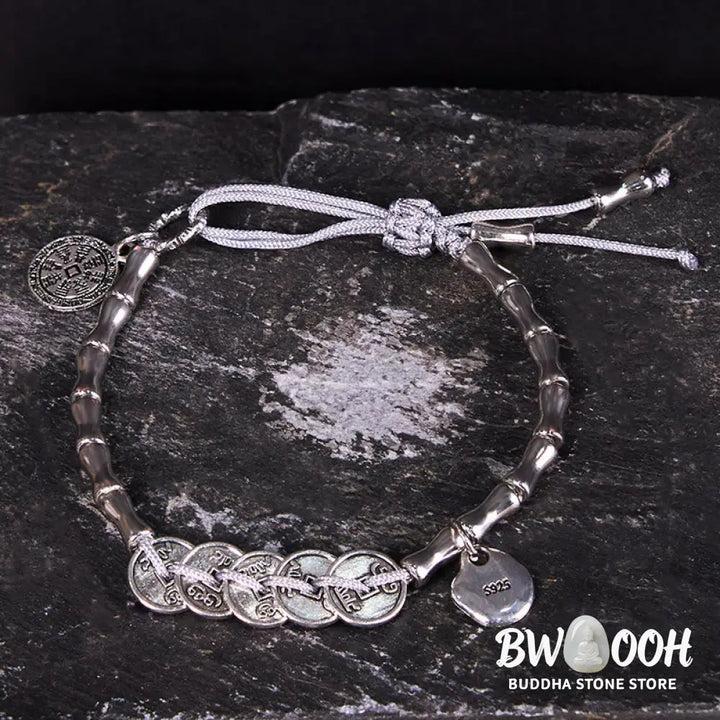 Buddha Stones Five Emperor Coins Mountain Ghosts Spend Money Bracelet - BWOOOH - Five-Emperor Coins(Wrist
