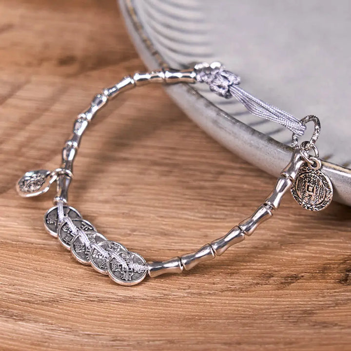 BWOOOH Five Emperor Coins Mountain Ghosts Spend Money Bracelet — natural stone crystal healing bracelet for spiritual heal...