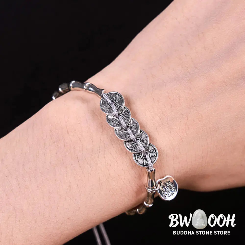 Buddha Stones Five Emperor Coins Mountain Ghosts Spend Money Bracelet - BWOOOH - Five-Emperor Coins(Wrist