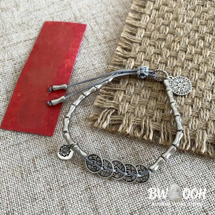 Buddha Stones Five Emperor Coins Mountain Ghosts Spend Money Bracelet - BWOOOH - Five-Emperor Coins(Wrist