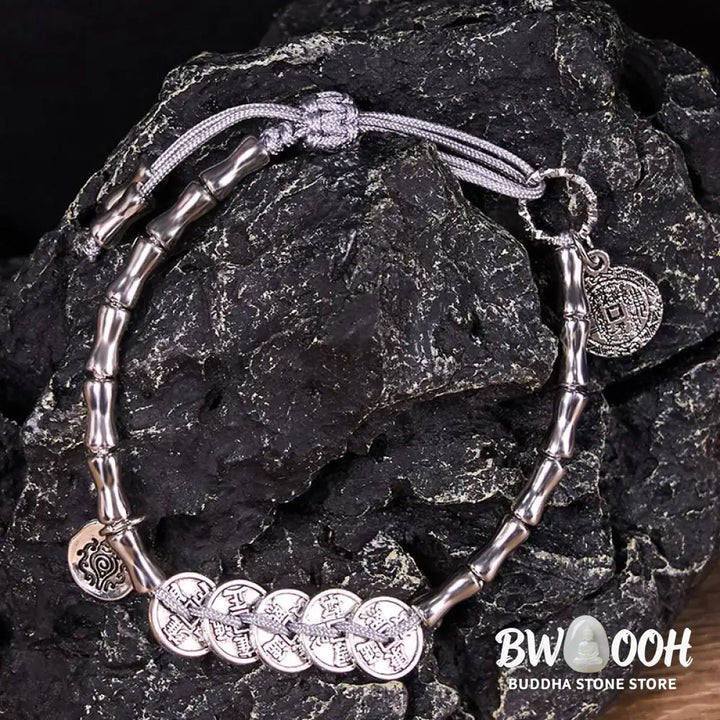 Buddha Stones Five Emperor Coins Mountain Ghosts Spend Money Bracelet - BWOOOH - Five-Emperor Coins(Wrist