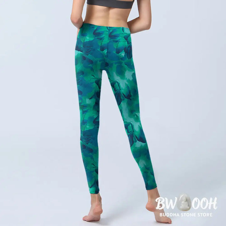 BWOOOH printed yoga leggings - Floral Print Gym Leggings Women&