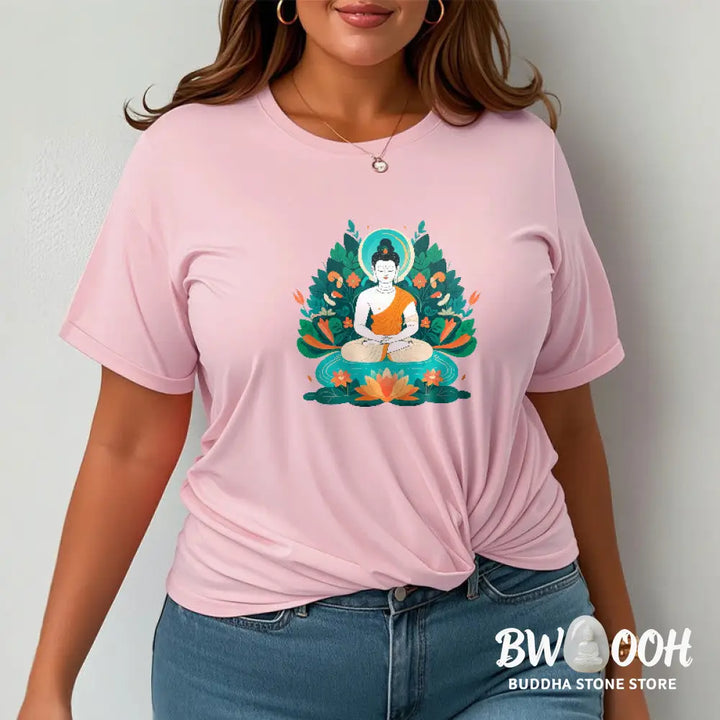 Buddha Stones Flower Grass Lotus Bodhisattva Tee T-shirt - T-Shirts