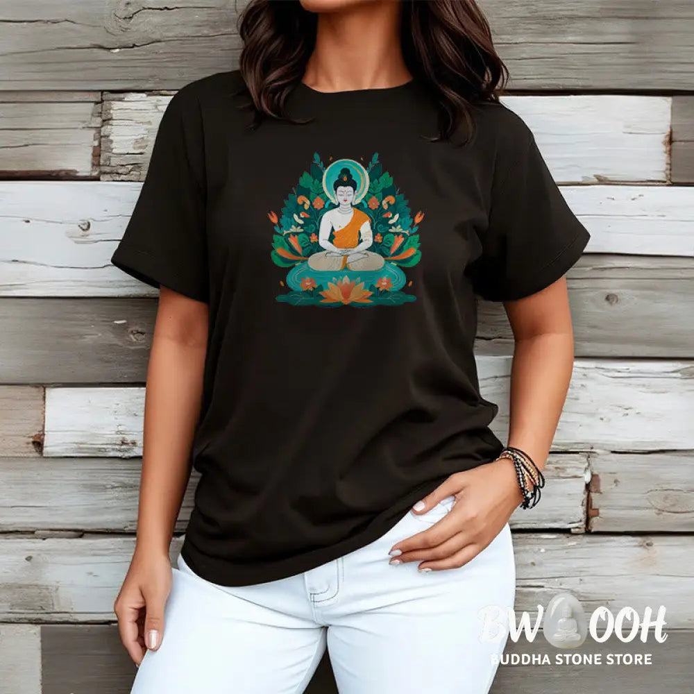 Buddha Stones Flower Grass Lotus Bodhisattva Tee T-shirt - T-Shirts