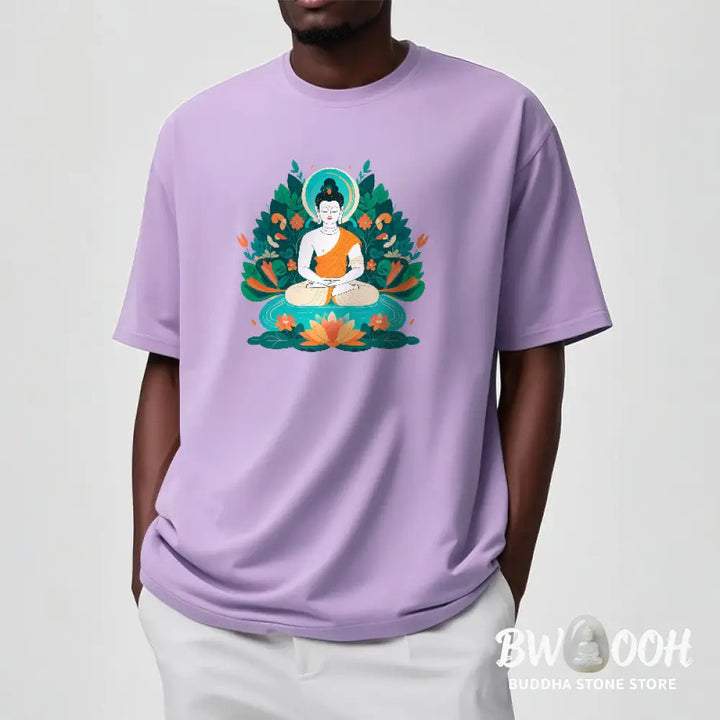 Buddha Stones Flower Grass Lotus Bodhisattva Tee T-shirt - T-Shirts