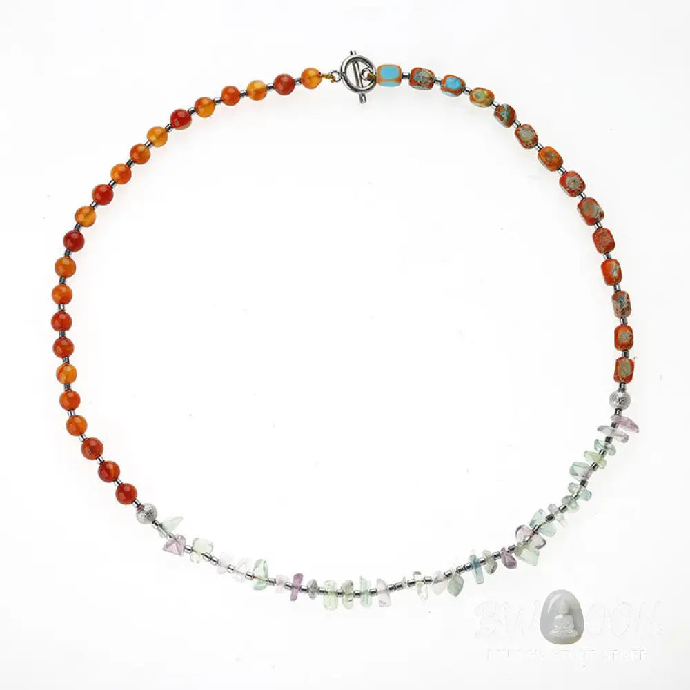 Buddha Stones Fluorite Red Agate Emperor Stone Power Triple Wrap Bracelet - BWOOOH - Fluorite Red Agate Emperor