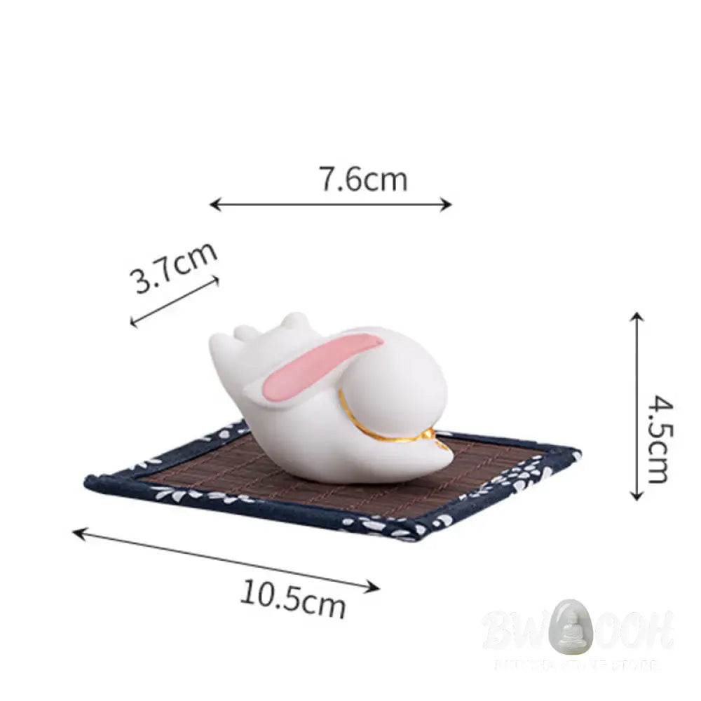 BWOOOH ceramic incense burner - Flying Rabbit Bamboo Mat Healing Ce