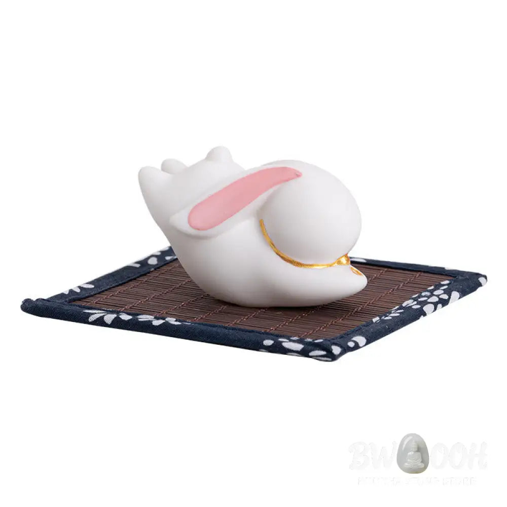 BWOOOH ceramic incense burner - Flying Rabbit Bamboo Mat Healing Ce