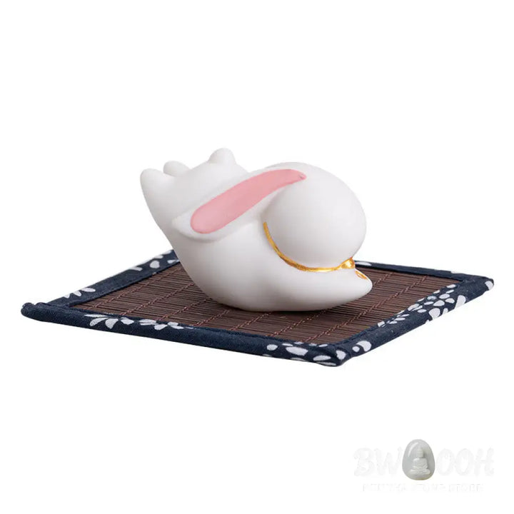 BWOOOH ceramic incense burner - Flying Rabbit Bamboo Mat Healing Ce