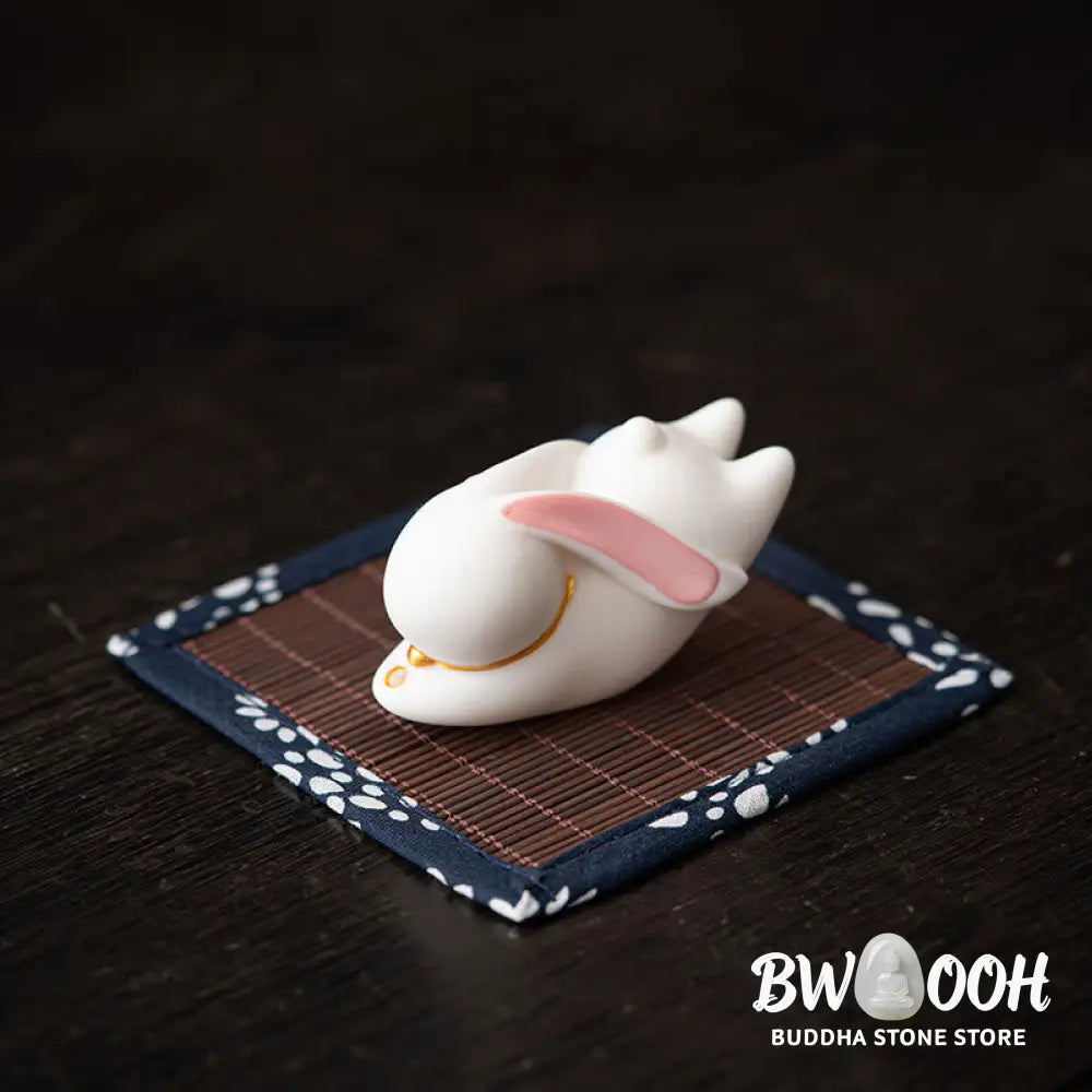 BWOOOH ceramic incense burner - Flying Rabbit Bamboo Mat Healing Ce
