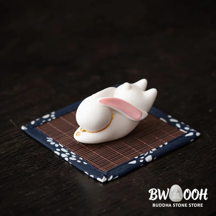 BWOOOH ceramic incense burner - Flying Rabbit Bamboo Mat Healing Ce