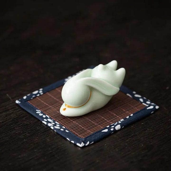 BWOOOH ceramic incense burner - Flying Rabbit Bamboo Mat Healing Ce