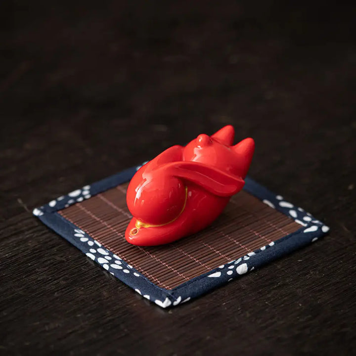 BWOOOH ceramic incense burner - Flying Rabbit Bamboo Mat Healing Ce