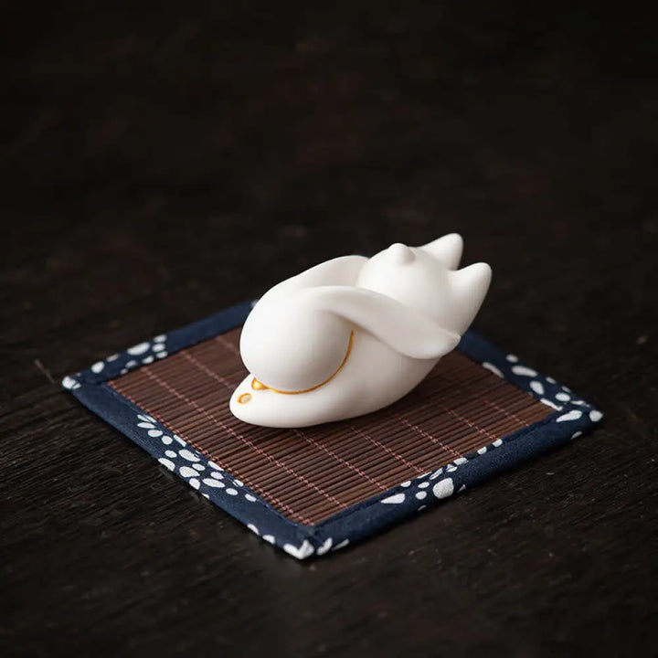 BWOOOH ceramic incense burner - Flying Rabbit Bamboo Mat Healing Ce