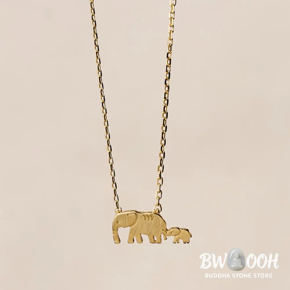 Buddha Stones ’FOR DEAREST MOTHER’ Elephant 925 Sterling Silver Necklace Pendants Includes Gift Message Card - BWOOOH