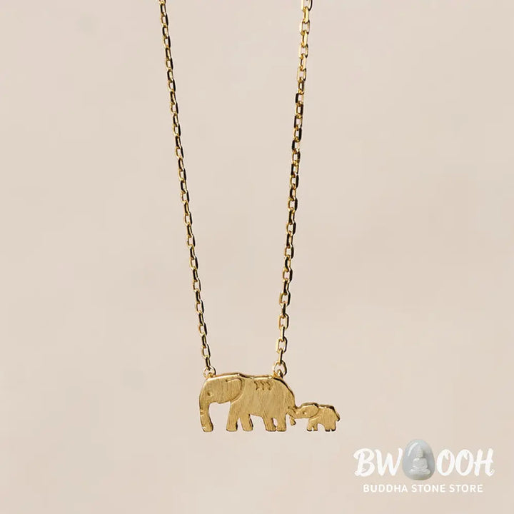 Buddha Stones ’FOR DEAREST MOTHER’ Elephant 925 Sterling Silver Necklace Pendants Includes Gift Message Card - BWOOOH