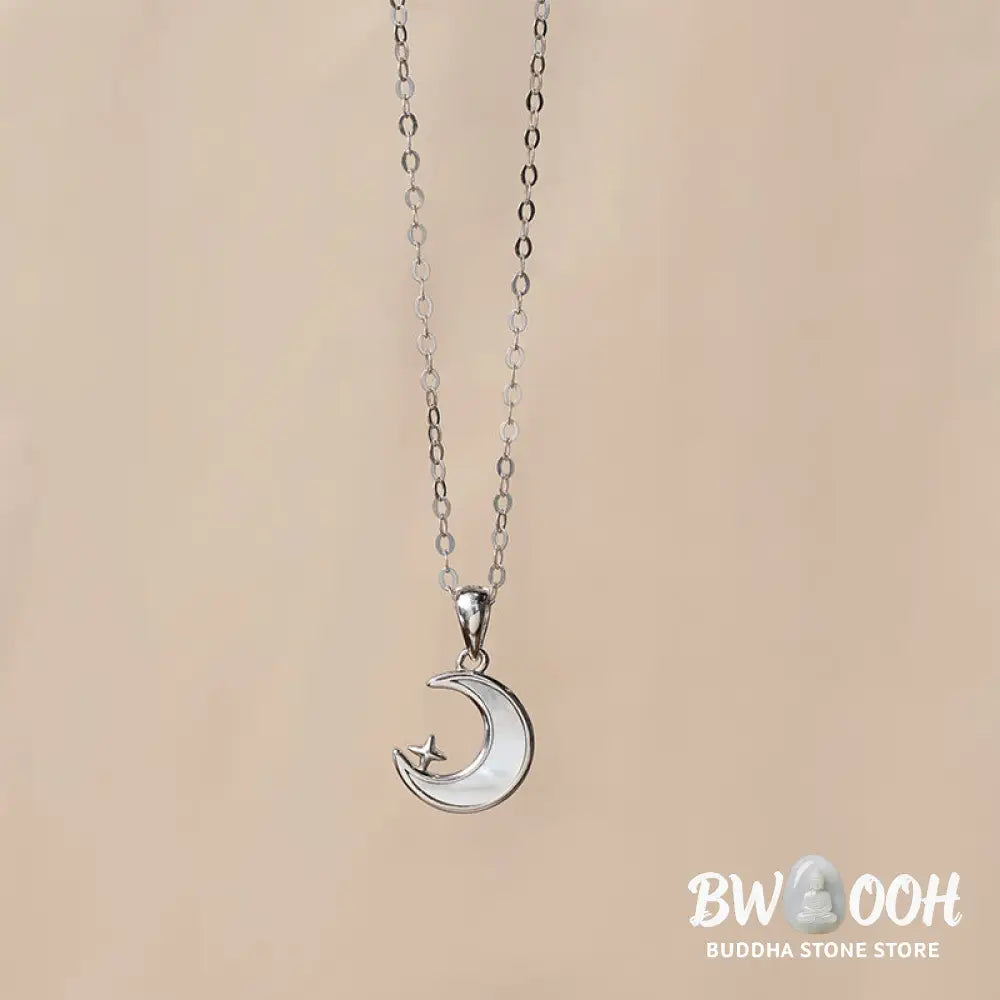 Buddha Stones ’FOR DEAREST MOTHER’ Moon Star 925 Sterling Silver Calm Necklace Pendants Includes Gift Message Card