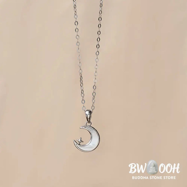 Buddha Stones ’FOR DEAREST MOTHER’ Moon Star 925 Sterling Silver Calm Necklace Pendants Includes Gift Message Card