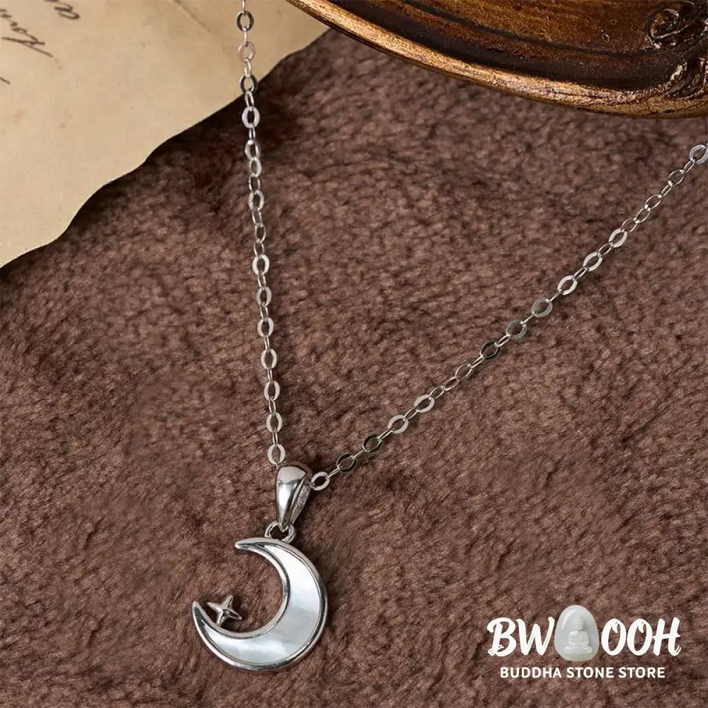 Buddha Stones ’FOR DEAREST MOTHER’ Moon Star 925 Sterling Silver Calm Necklace Pendants Includes Gift Message Card