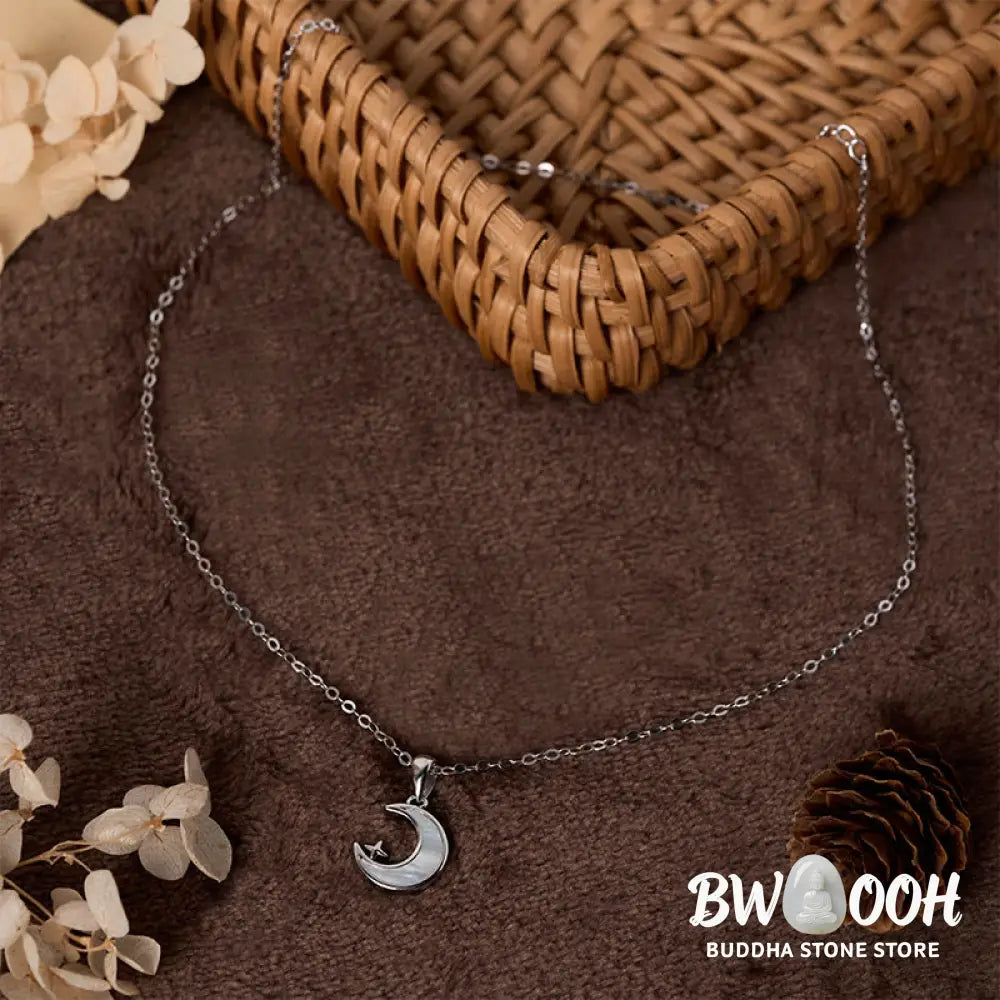 Buddha Stones ’FOR DEAREST MOTHER’ Moon Star 925 Sterling Silver Calm Necklace Pendants Includes Gift Message Card